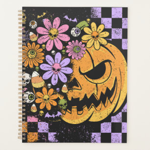 Floral Fall Pumpkin Halloween Planer