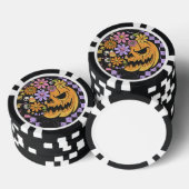 Floral Fall Pumpkin Halloween Pokerchips (Stapel)