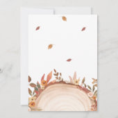Floral Fall Pumpkin Woodland Babydusche Einladung (Rückseite)