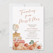 Floral Fall Reise von Miss Brautparty Einladung (Vorderseite)