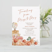 Floral Fall Reise von Miss Brautparty Einladung (Stehend Vorderseite)