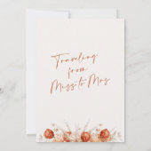 Floral Fall Reise von Miss Brautparty Einladung (Rückseite)