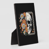 Floral Fall Skeleton Boho Halloween Fotoplatte (Seite)