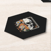 Floral Fall Skeleton Boho Halloween Untersetzer (angewinkelt)