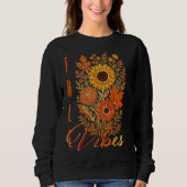 Floral Fall Vibes-Gold skizzierte moderne Typograf Sweatshirt (Vorderseite)