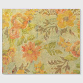 Floral Fall Wasserfarben Abstraktes Muster Geschenkpapier (Flach)