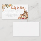 Floral Fall Woodland Babydusche Bücher für Baby Begleitkarte (Vorne/Hinten)