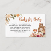 Floral Fall Woodland Babydusche Bücher für Baby Begleitkarte (Vorderseite)