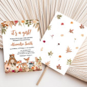 Floral Fall Woodland Babydusche Einladung