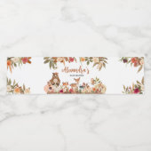 Floral Fall Woodland Babydusche Wasserflaschenetikett (Einzelnes Label)
