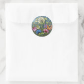 Floral Family Circle Runder Aufkleber (Tasche)