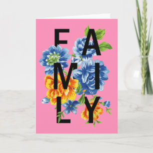 Floral Family Quote Karte