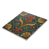 Floral Fanfare on Emerald Fliese (Seite)