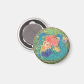 Floral Fantasia: Peacocks in Bloom Magnet (Vorderseite/Rückseite)