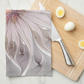 Floral Fantasy, Abstract Modern Pastel Flower Geschirrtuch (Viertel Falte)