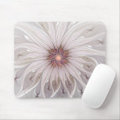 Floral Fantasy, Abstract Modern Pastel Flower Mousepad (Mit Mouse)
