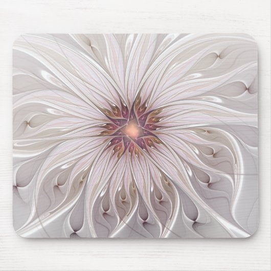 Floral Fantasy, Abstract Modern Pastel Flower Mousepad (Vorne)