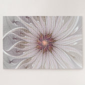 Floral Fantasy, Abstract Modern Pastel Flower Puzzle (Horizontal)