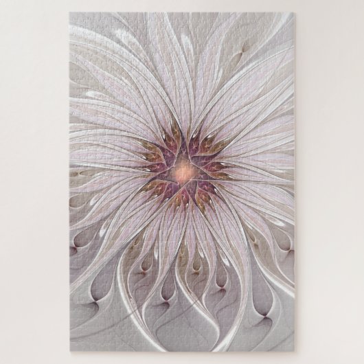 Floral Fantasy, Abstract Modern Pastel Flower Puzzle (Vertikal)