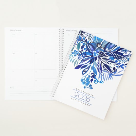 Floral Fantasy Blue Agenda Planner 2026 Planer (Anzeige)