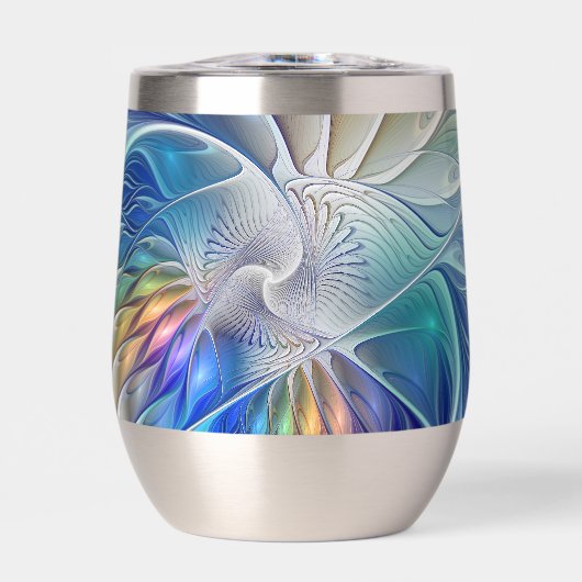 Floral Fantasy, Colorful Abstract Fractal Flower (Vorderseite)