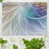 Floral Fantasy, Colorful Abstract Fractal Flower Geschirrtuch (Gefaltet)
