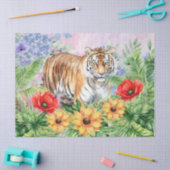 Floral Fantasy Dschungel Tiger Decoupage Seidenpapier (Basteln)