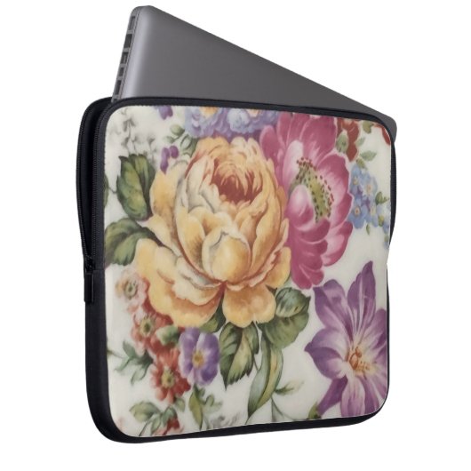 Floral Fantasy Electronics Bag Laptopschutzhülle (Vorne Rechts)