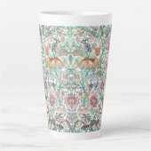 Floral Fantasy Forest Animals Woodland Tapestyle Milchtasse (Vorderseite)