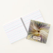 Floral Fantasy Gold Eggue Abstrakte Kunst Name Notizblock (Innenseite)