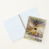 Floral Fantasy Gold Eggue Abstrakte Kunst Name Notizblock (Innenseite)