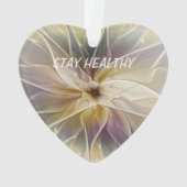 Floral Fantasy Gold Eggue Abstrakte Kunst Text Ornament (Rückseite)