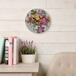 Floral Fantasy  Große Wanduhr