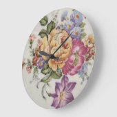 Floral Fantasy  Große Wanduhr (Winkel)