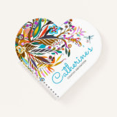 Floral Fantasy Heart Notizblock (Vorderseite)