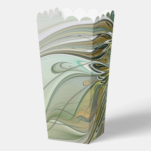 Floral Fantasy Modern Fractal Art Flower With Gold Geschenkschachtel (Rückseite)