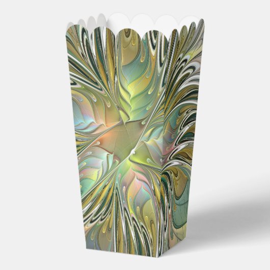 Floral Fantasy Modern Fractal Art Flower With Gold Geschenkschachtel (Vorderseite)