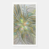 Floral Fantasy Modern Fractal Art Flower With Gold Serviette (Vorderseite)