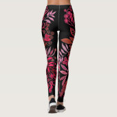 Floral Fantasy Ruby Red Leggings (Rückseite)