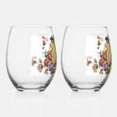 Floral Fantasy   Weinglas Ohne Stiel (Rechts)