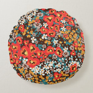 Floral fashion spring, summer woman dress rundes kissen