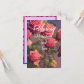 Floral feiern Mutterschaft und Liebe Postkarte (Vorderseite/Rückseite Beispiel)