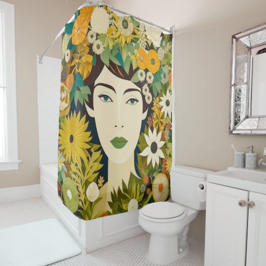 Floral Fem Duschvorhang (Beispiel)