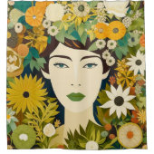 Floral Fem Duschvorhang (Vorderseite)