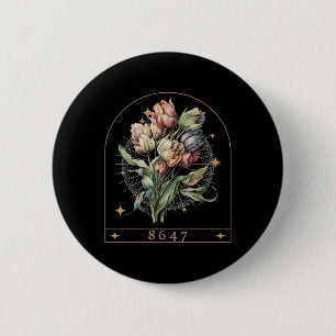 Floral Feminist 8647 Anti-Trump Menschenrechte Fun Button