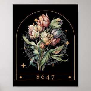 Floral Feminist 8647 Anti-Trump Menschenrechte Fun Poster