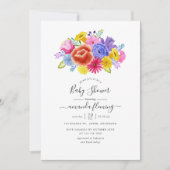 Floral Fiesta Baby Dusche Einladung (Vorderseite)