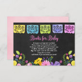 Floral fiesta Babydusche Buchungsanfrage einfügen Begleitkarte (Vorne/Hinten)