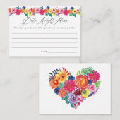 Floral Fiesta Brautparty Date Night Begleitkarte (Vorne/Hinten)