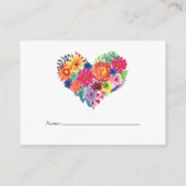 Floral Fiesta Brautparty Raffle Ticket Begleitkarte (Rückseite)